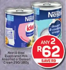 Pick n Pay Hypermarket Nestlé Ideal Evaporated Milk Assorted or Dessert Cream offer