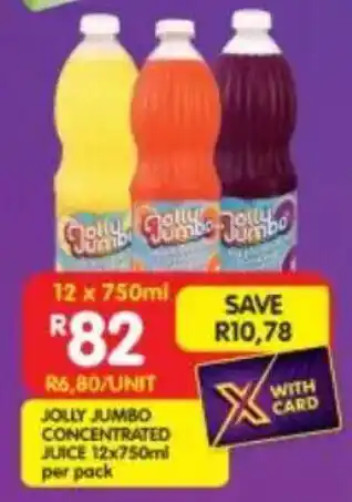 Shoprite Jolly jumbo concentrated juice offer