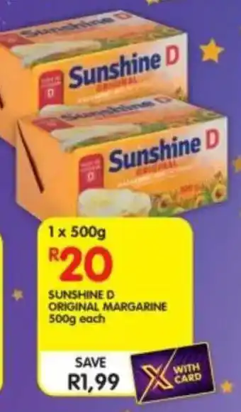 Shoprite Sunshine D original margarine offer