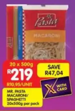 Shoprite Mr. pasta macaroni/ spaghetti offer