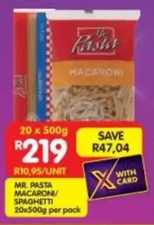 Shoprite Mr. pasta macaroni/ spaghetti offer