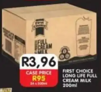 Shoprite First choice long life full cream milk offer