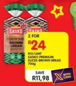 Shoprite Sasko premium slices brown bread offer