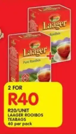 Shoprite Laager rooibos teabags offer