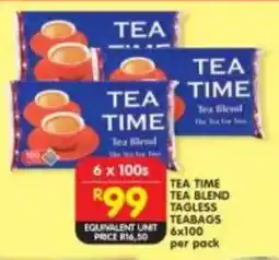 Shoprite Tea time tea blend tagless teabags offer