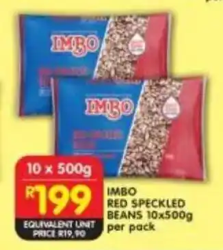 Shoprite Imbo red speckled beans offer