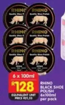 Shoprite Rhino black shoe polish offer