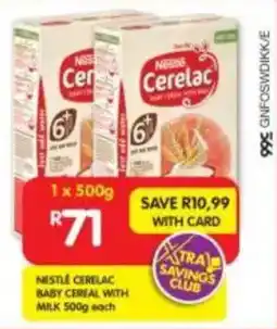 Shoprite Nestle cerelac baby cereal with milk offer