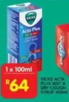 Shoprite Vicks acta plus wet 6 dry cough syrup offer