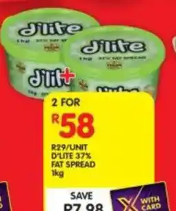 Shoprite D'lite 37% fat spread offer