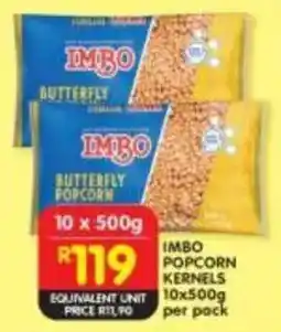 Shoprite Imbo popcorn kernels offer