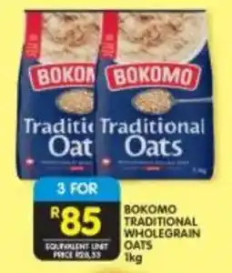 Shoprite Bokomo traditional wholegrain oats offer