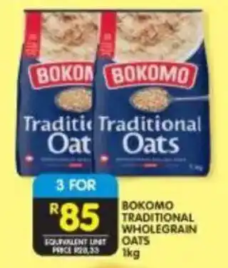 Shoprite Bokomo traditional wholegrain oats offer