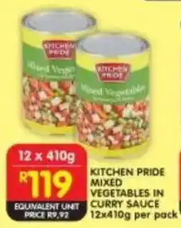 Shoprite Kitchen pride mixed vegetables in curry sauce offer