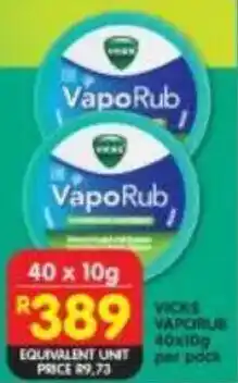 Shoprite Vicks VapoRub offer