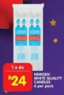 Shoprite Newden white quality candles offer