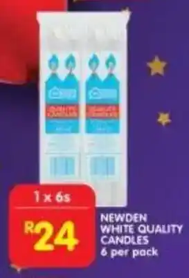 Shoprite Newden white quality candles offer