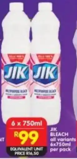 Shoprite Jik bleach all variants offer