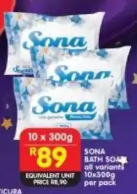 Shoprite Sona bath soap all variants offer