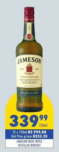 Tabooz Jameson irish triple distilled whiskey offer