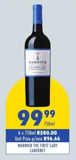 Tabooz Warwick the first lady cabernet offer