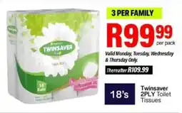 Take 'n Pay Twinsaver 2PLY Toilet Tissues offer