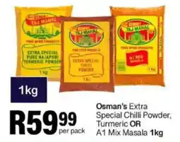 Take 'n Pay Osman's Extra Special Chilli Powder, Turmeric OR A1 Mix Masala offer