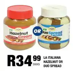 Take 'n Pay La italiana hazelnut or duo spread offer