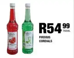 Take 'n Pay Firdous cordials offer