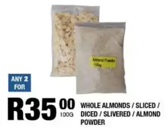 Take 'n Pay Whole almonds/sliced/ diced/ slivered/ almond powder offer