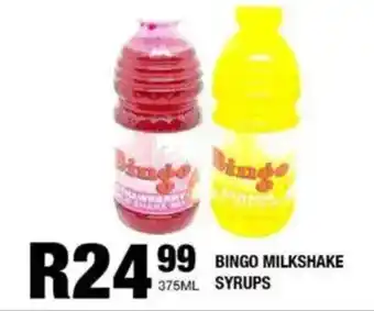 Take 'n Pay Bingo milkshake syrups offer