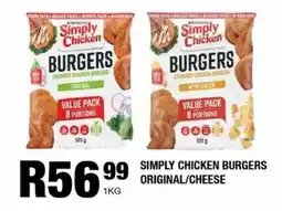 Take 'n Pay Simply chicken burgers original/cheese offer