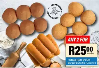 Take 'n Pay Hotdog Rolls OR Burger Buns Assorted offer