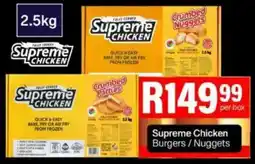 Take 'n Pay Supreme Chicken Burgers/ Nuggets offer