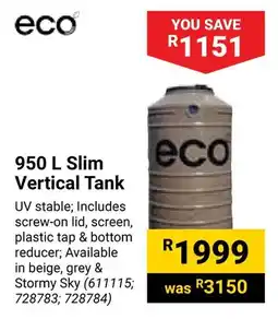 Builders Warehouse Eco Slim Vertical Tank offer