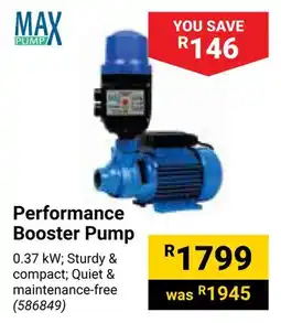 Builders Warehouse Performance Booster Pump offer