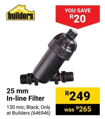 Builders Warehouse In-line Filter offer