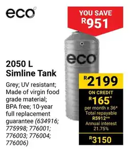 Builders Warehouse Eco Simline Tank offer