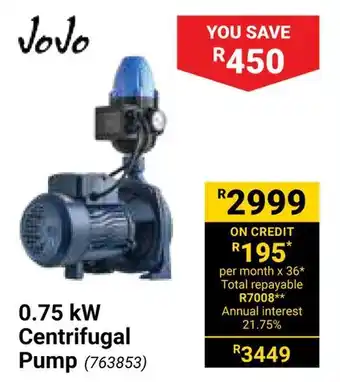 Builders Warehouse Jojo 0.75 kW Centrifugal Pump offer