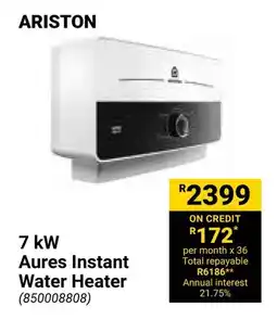 Builders Warehouse ARISTON 7 kW Aures Instant Water Heater offer