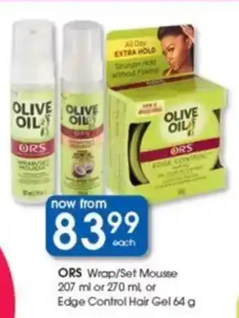 Clicks ORS Wrap/Set Mousse or Edge Control Hair Gel offer