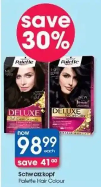 Clicks Schwarzkopf Palette Hair Colour offer