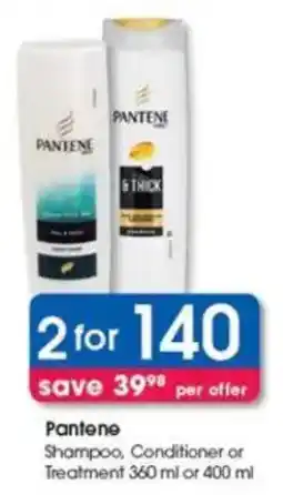 Clicks Pantene Shampoo, Conditioner or Treatment offer