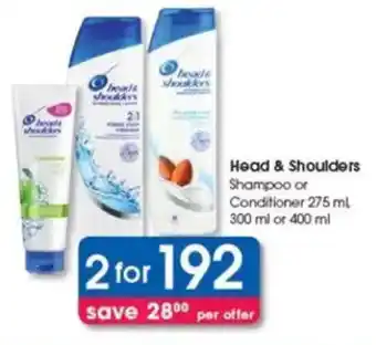 Clicks Head & Shoulders Shampoo or Conditioner offer