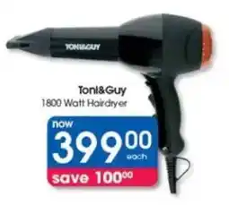 Clicks Toni&Guy 1800 Watt Hairdryer offer