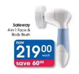 Clicks Safeway 4-in-1 Face & Body Brush offer