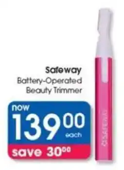 Clicks Safeway Battery-Operated Beauty Trimmer offer