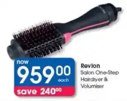 Clicks Revlon Salon One-Step Hairdryer & Volumiser offer