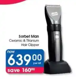 Clicks Sorbet Man Ceramic & Titanium Hair Clipper offer