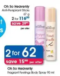 Clicks Oh So Heavenly Anti-Perspirant Sticks offer